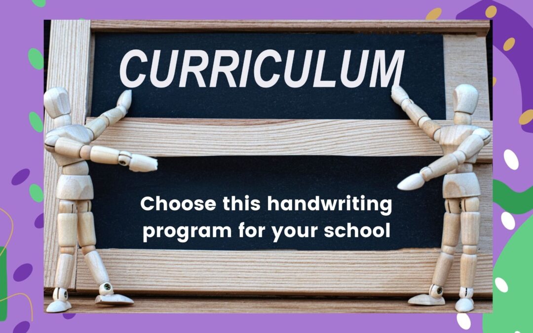 There are so many handwriting programs — Choose this one for your school